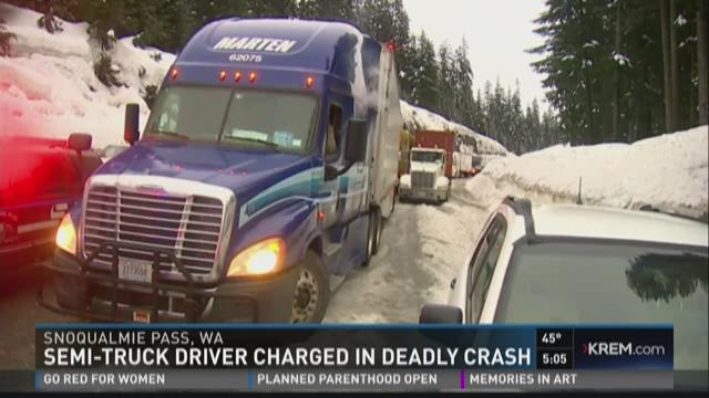 Semi driver arrested after deadly crash near Snoqualmie | krem.com