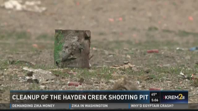 Shooting Pit Near Hayden Lake Gets A Cleanup 