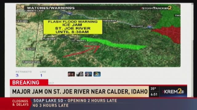 Flash flood warning near St. Joe River | KREM.com
