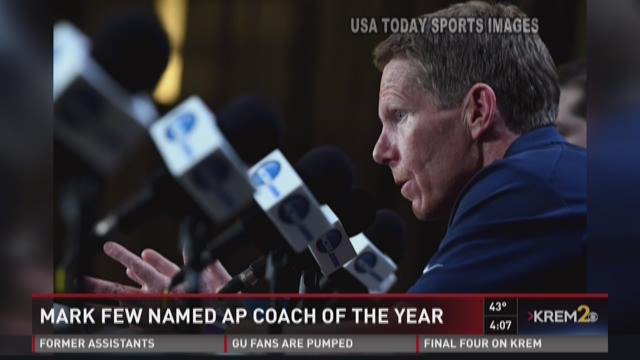 Gonzaga's Mark Few wins AP coach of the year